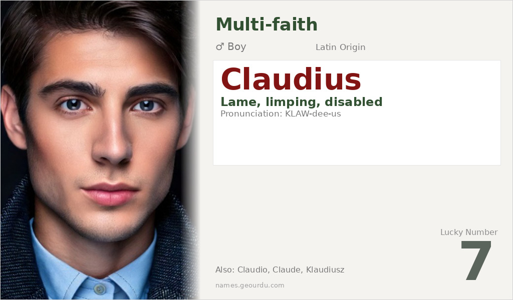 Claudius Name Meaning and Details