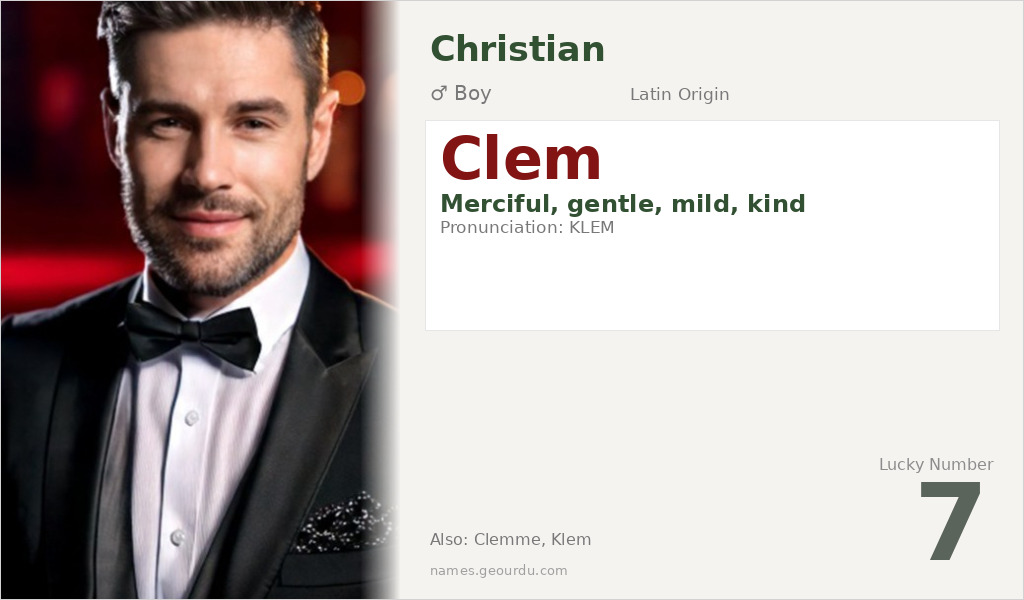 Clem Name Meaning and Details