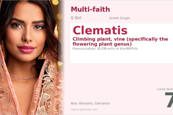 Clematis Name Meaning — Greek Origin, Girl Name & Details (2025)