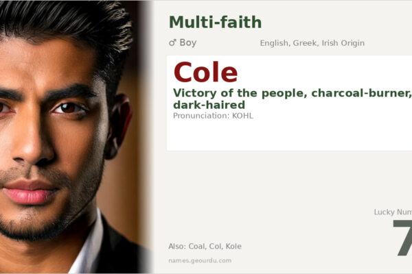 Cole Name Meaning — Origin, Gender & Details (2025)