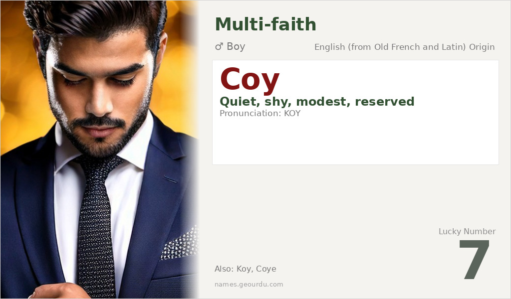 Coy Name Meaning and Details
