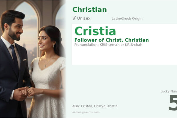 Cristia Name Meaning — Christian Origin, Gender & Details (2025)