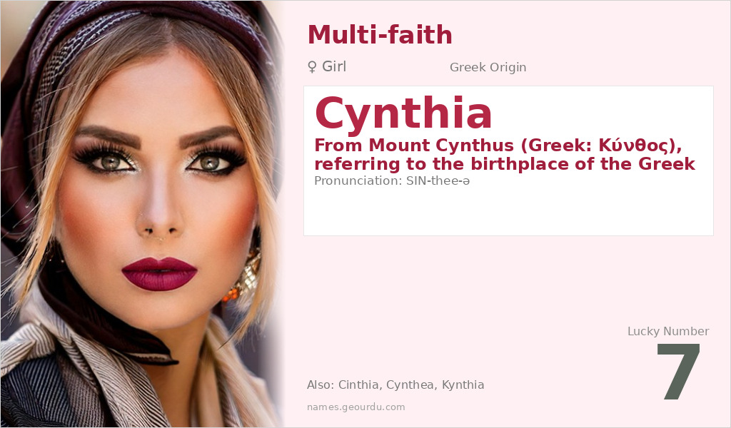 Cynthia Name Meaning and Details