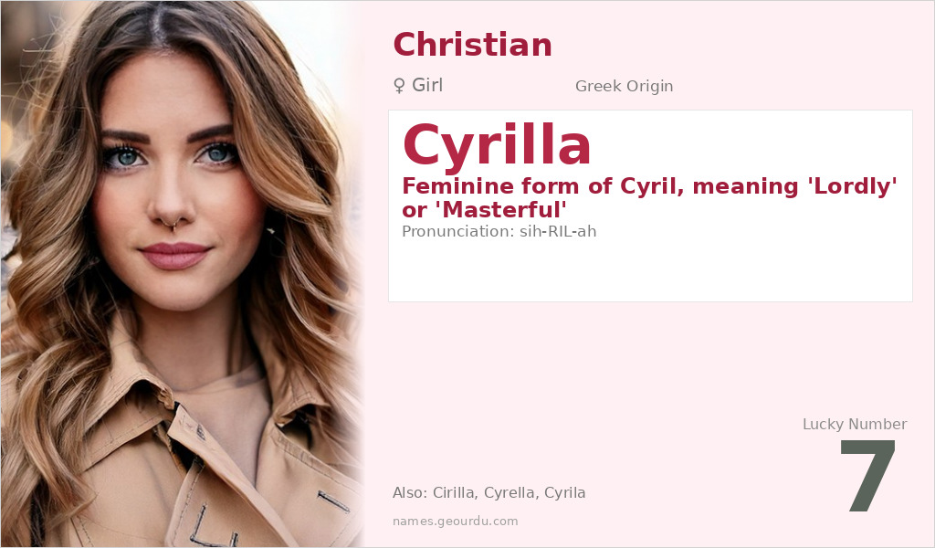 Cyrilla Name Meaning and Details
