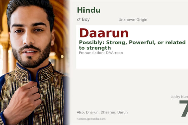 Daarun Name Meaning — Origin, Gender & Details (2025)