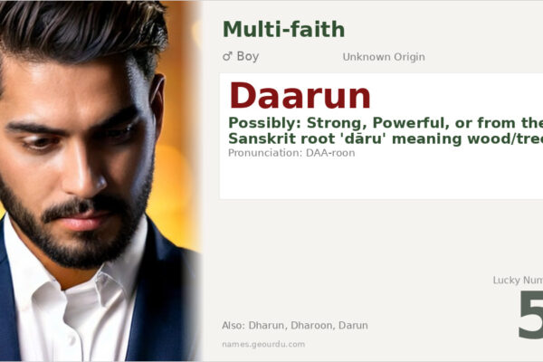 Daarun Name Meaning — Origin, Gender & Details (2025)