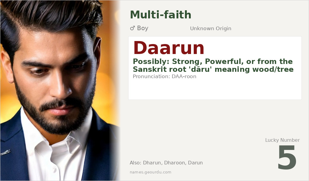 Daarun Name Meaning and Details