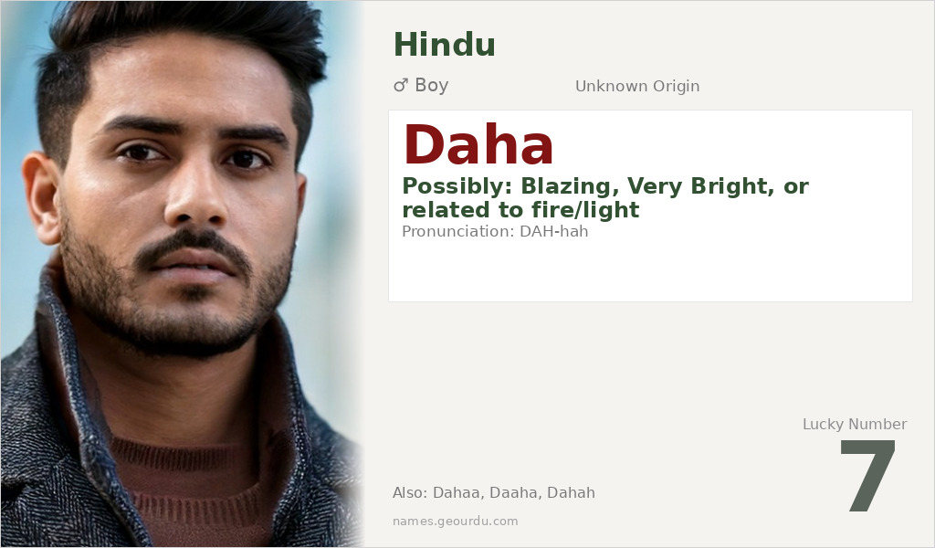 Daha Name Meaning and Details