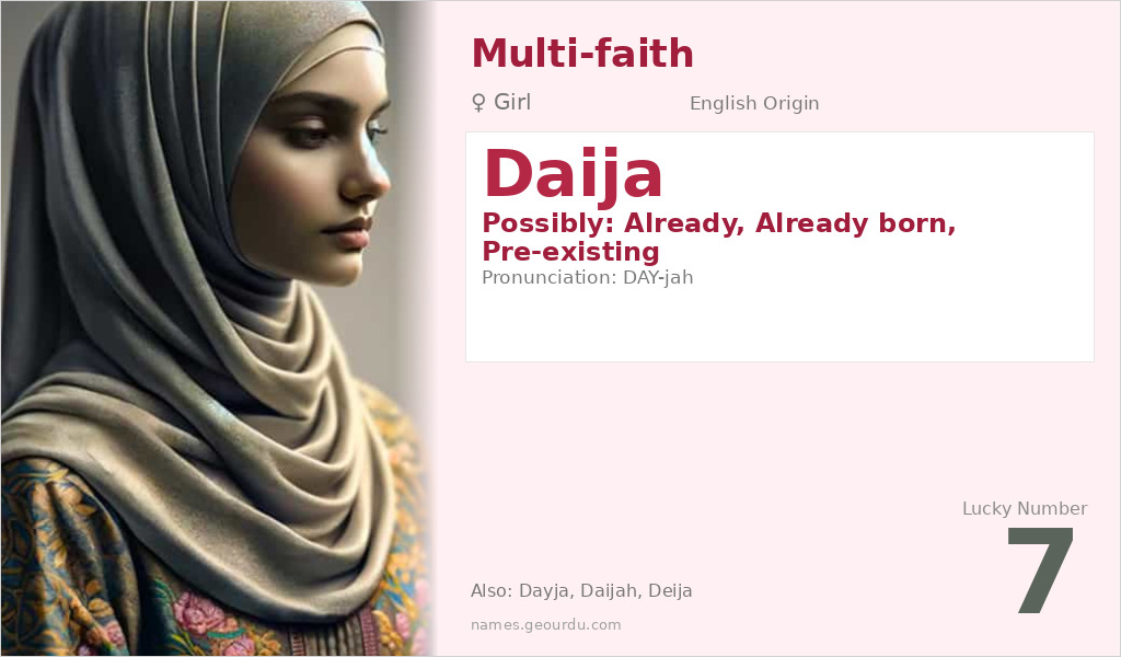 Daija Name Meaning and Details