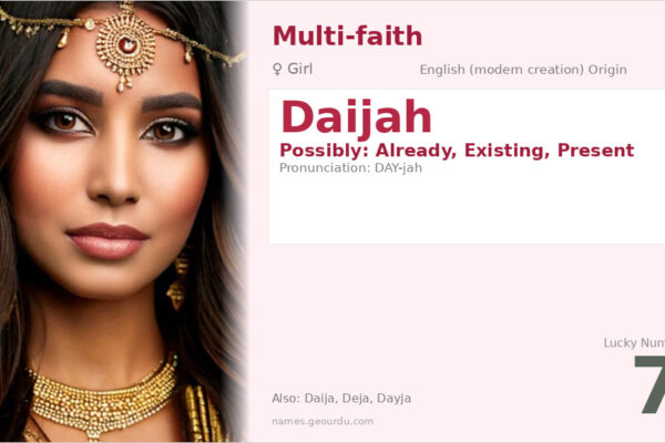 Daijah Name Meaning — Origin, Gender & Details (2025)
