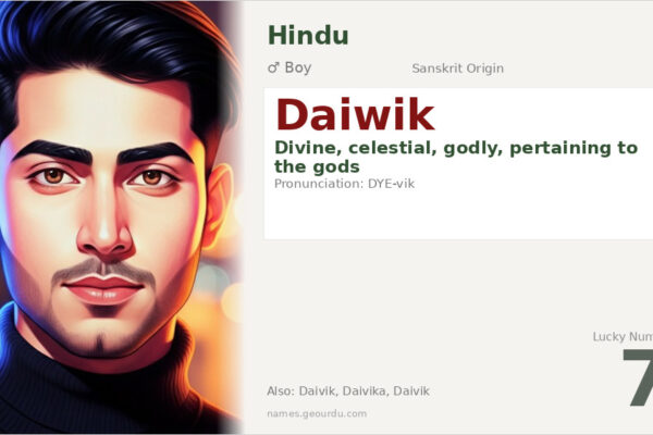 Daiwik Name Meaning — Divine Origin, Boy Hindu Name & Details (2025)