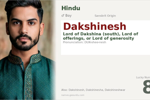 Dakshinesh Meaning — Origin, Gender & Details (2025)