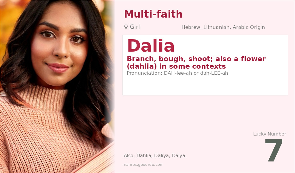 Dalia Name Meaning and Details