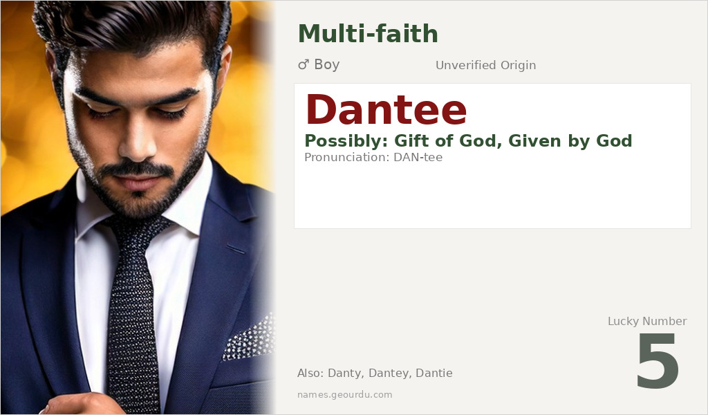 Dantee Name Meaning and Details