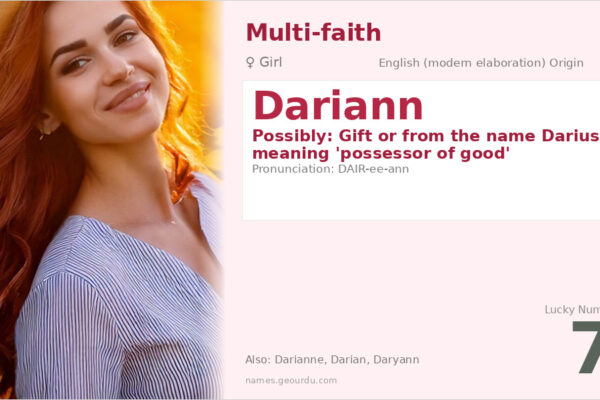 Dariann Name Meaning — Origin, Gender & Details (2025)