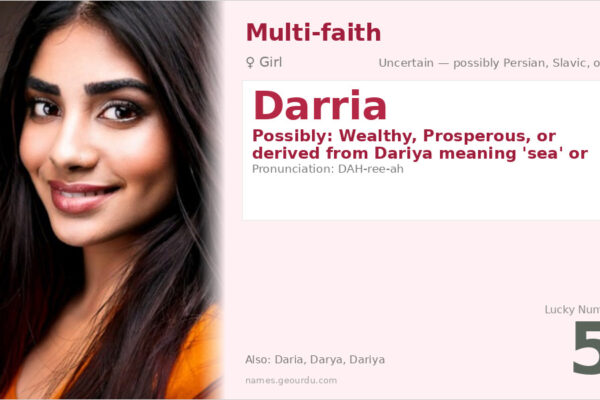 Darria Name Meaning — Origin, Gender & Details (2025)
