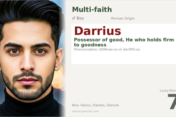 Darrius Name Meaning — Persian Origin, Boy Name & History (2025)
