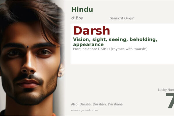 Darsh Name Meaning — Sanskrit Origin, Boy Name & Details (2025)
