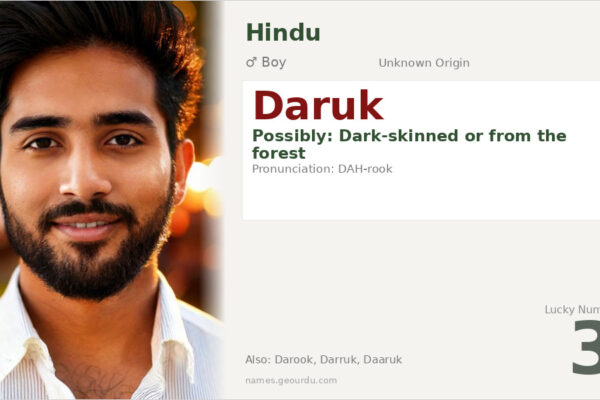 Daruk Name Meaning — Origin, Gender & Details (2025)