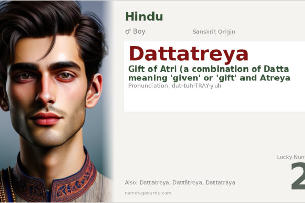 Dattatreya Name Meaning — Sanskrit Origin, Hindu Significance & Details (2025)