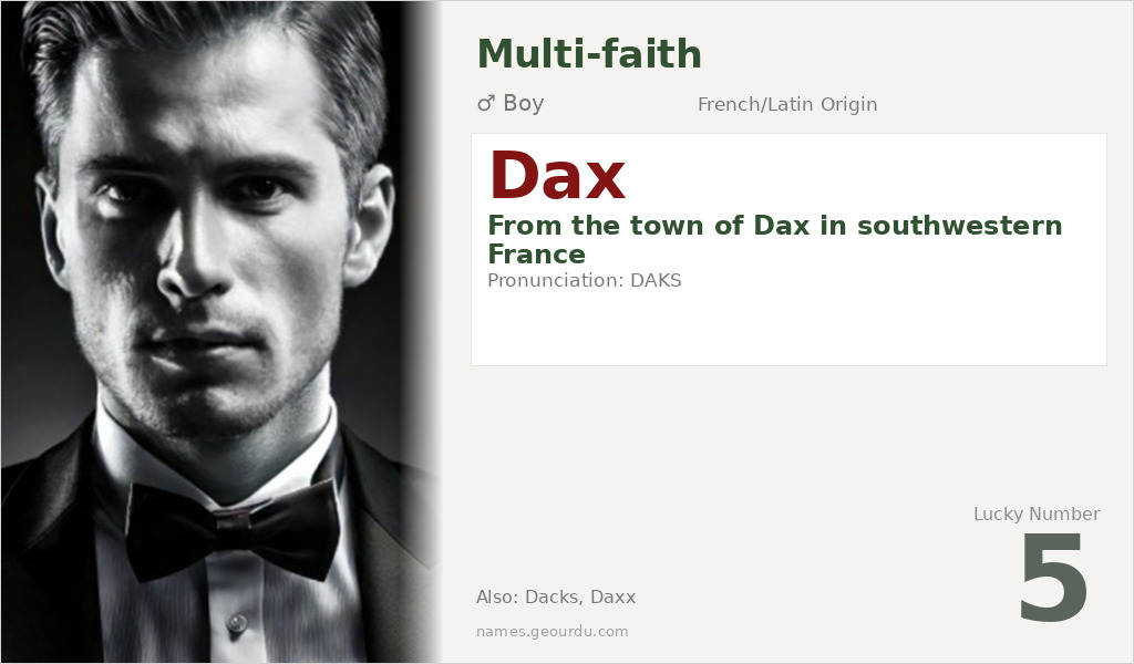 Dax Name Meaning and Details