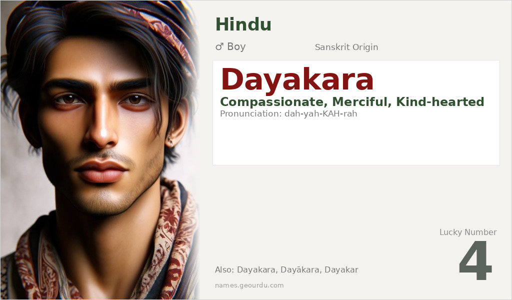 Dayakara Name Meaning and Details