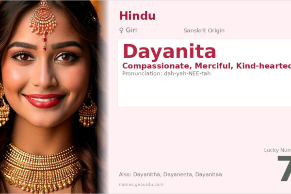 Dayanita Name Meaning — Sanskrit Origin, Girl Name & Details (2025)