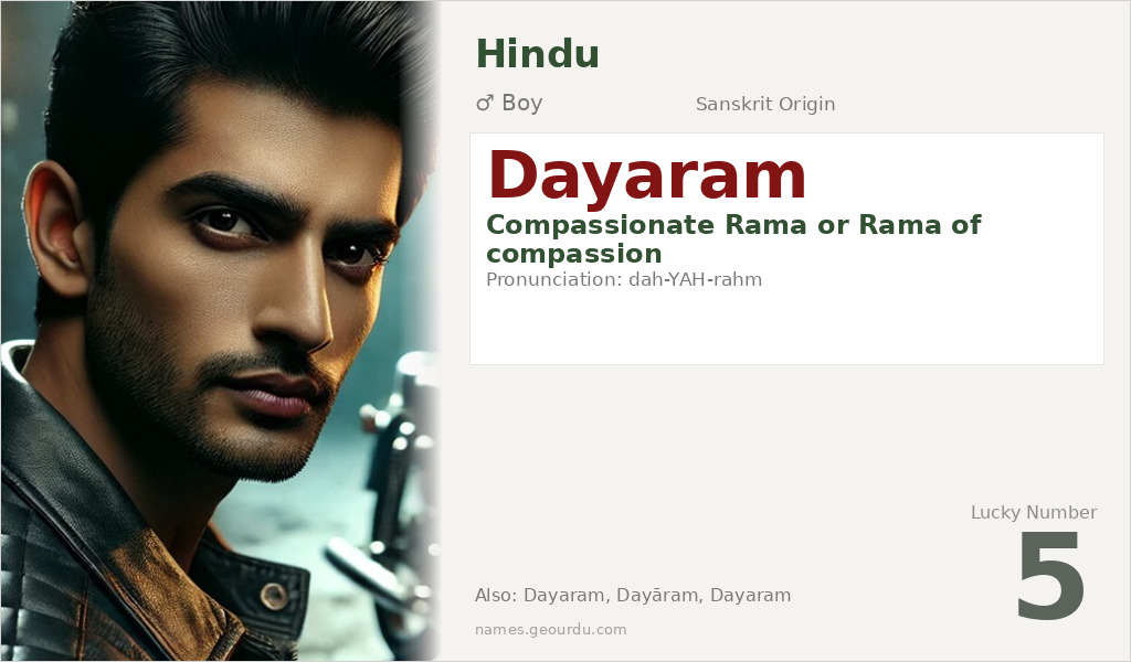 Dayaram Name Meaning and Details