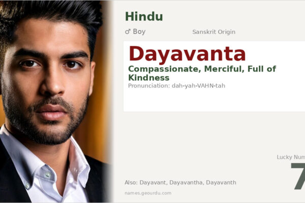 Dayavanta Name Meaning — Sanskrit Origin, Boy Name & Details (2025)