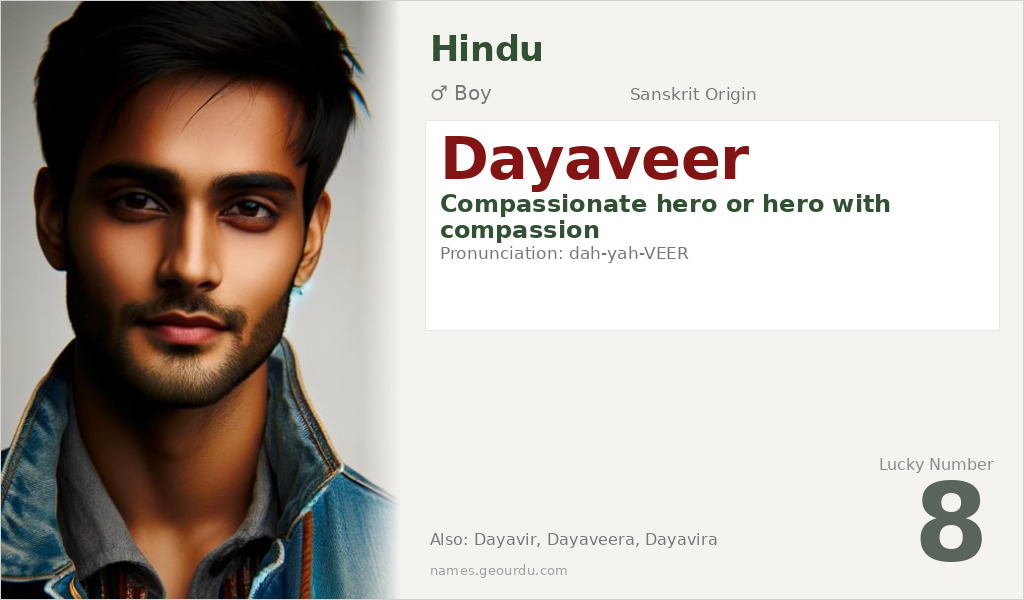 Dayaveer Name Meaning and Details