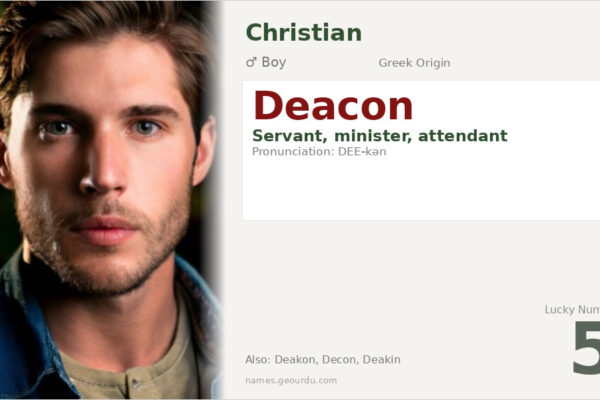 Deacon Name Meaning — Greek Origin, Boy Name & Christian Significance (2025)