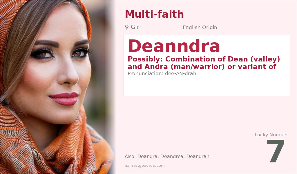 Deanndra Name Meaning and Details