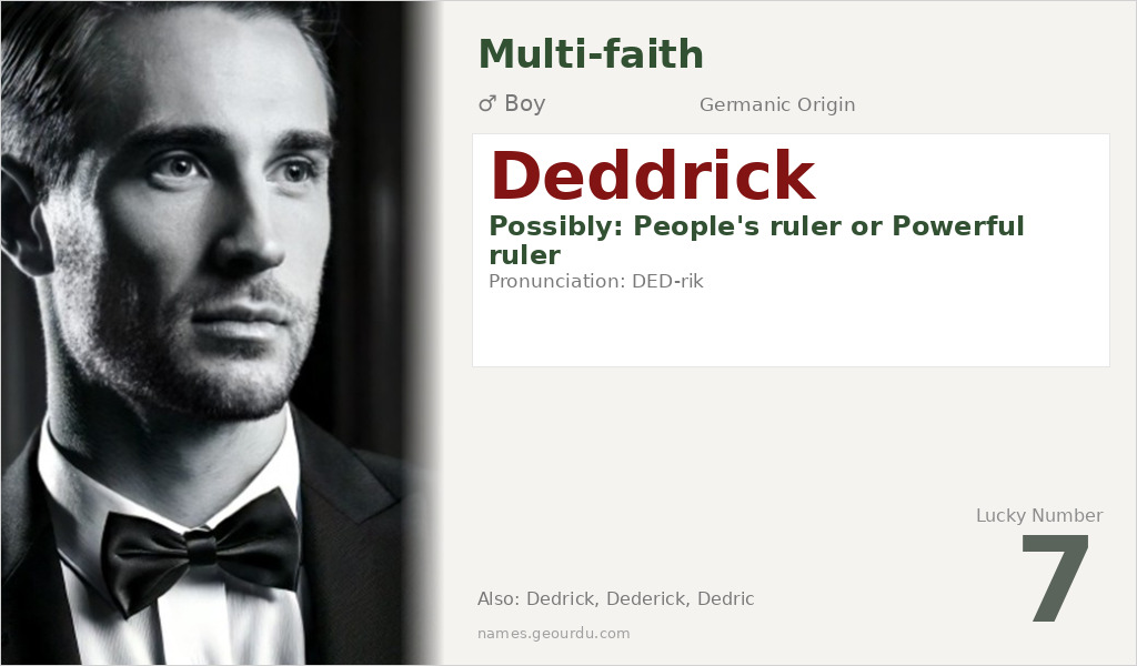 Deddrick Name Meaning and Details
