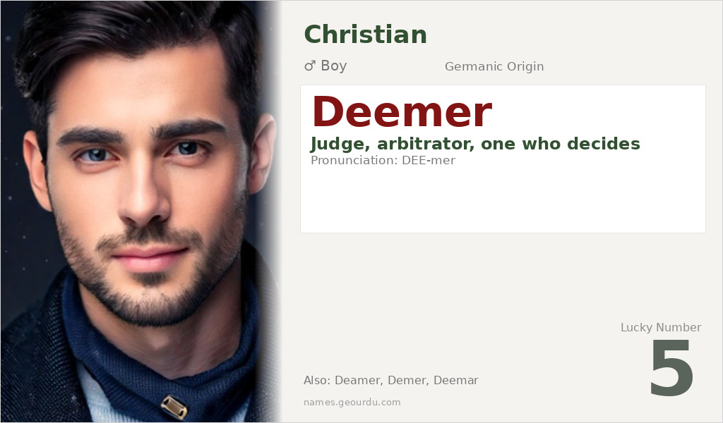 Deemer Name Meaning and Details
