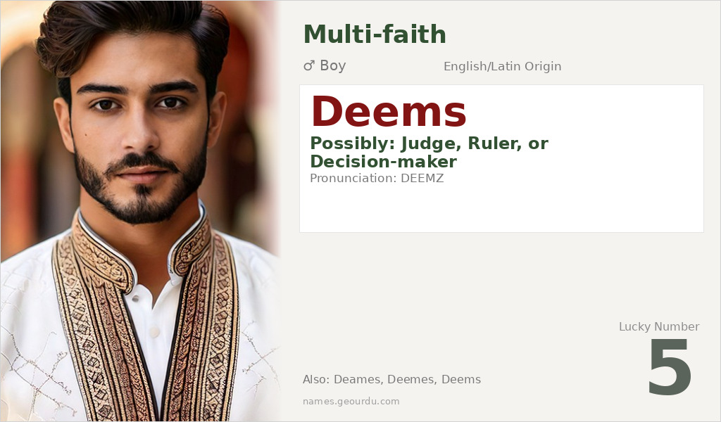 Deems Name Meaning and Details