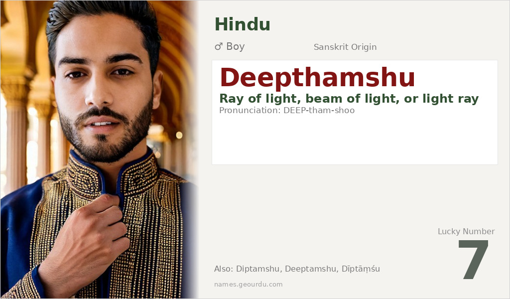 Deepthamshu Name Meaning and Details