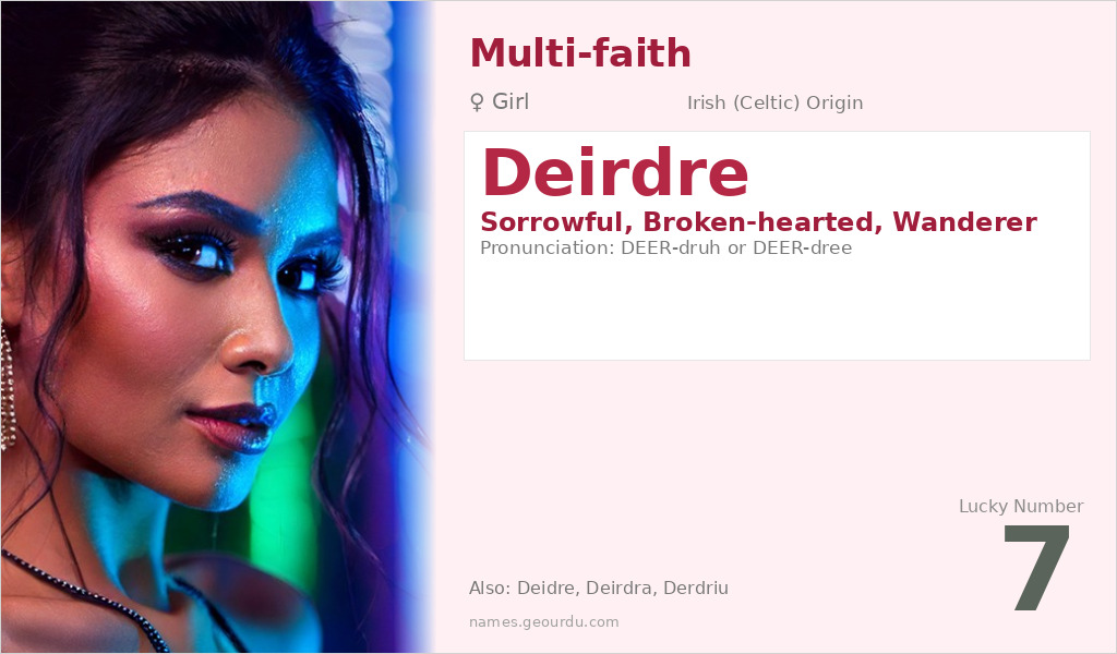 Deirdre Name Meaning and Details