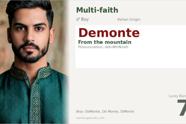 Demonte Name Meaning — Italian Origin, Boy Name & Details (2025)