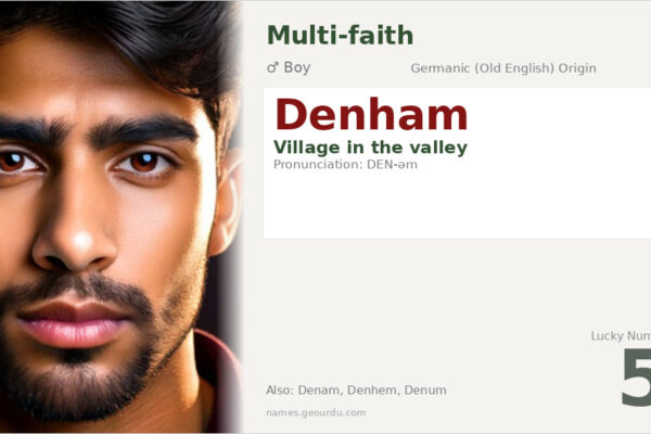 Denham Name Meaning — English Origin, Boy Name & History (2025)