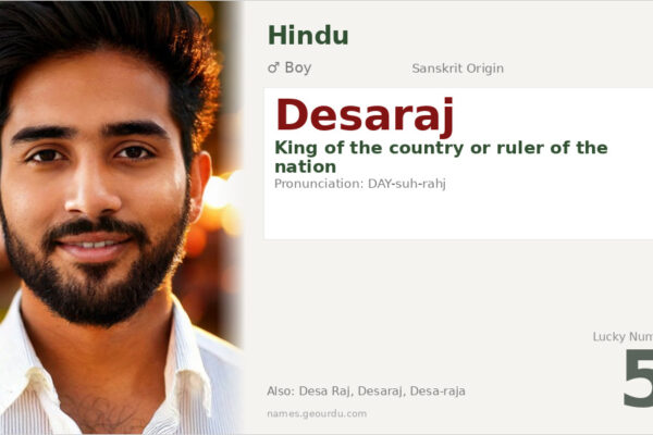 Desaraj Meaning — Sanskrit Origin, Boy Name & Details (2025)