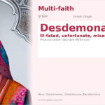 Desdemona Name Meaning and Details