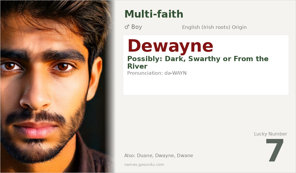 Dewayne Name Meaning and Details