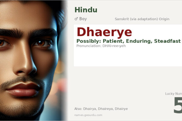 Dhaerye Name Meaning — Origin, Gender & Details (2025)