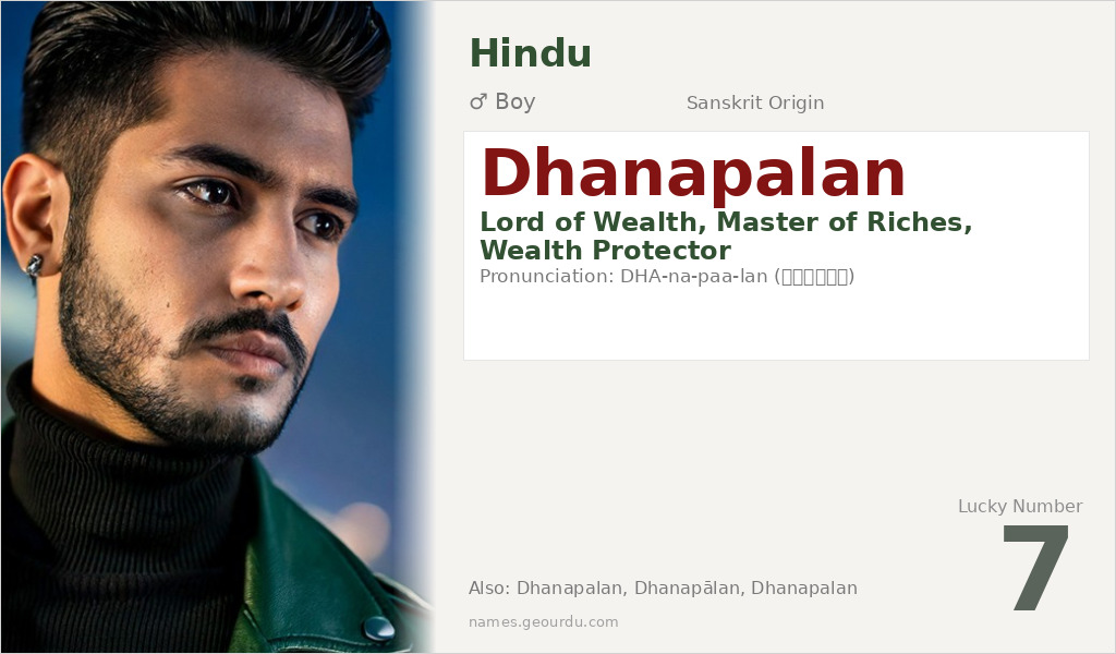 Dhanapalan Name Meaning and Details