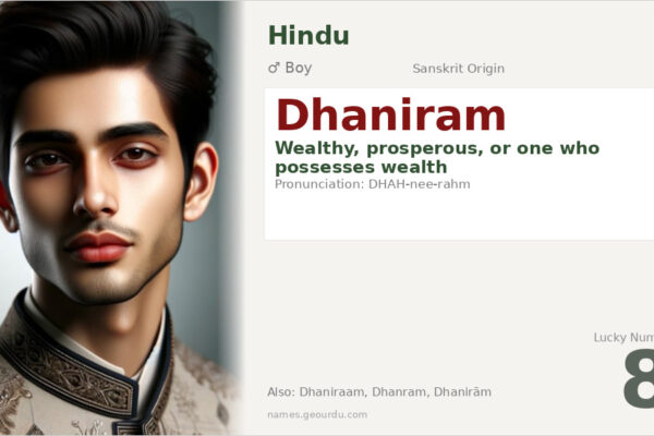 Dhaniram Name Meaning — Origin, Gender & Details (2025)
