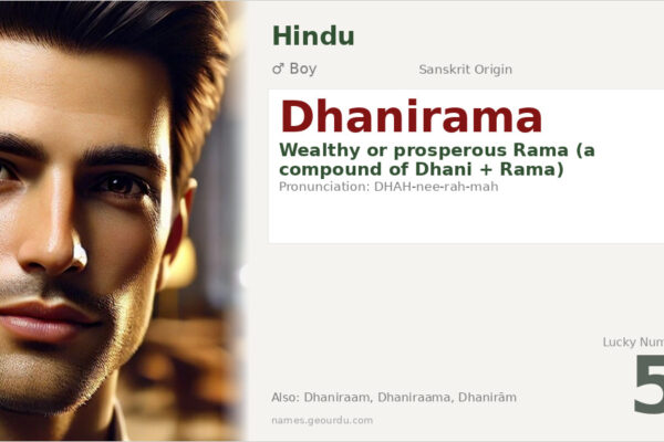 Dhanirama Meaning — Sanskrit Origin, Boy Name & Details (2025)