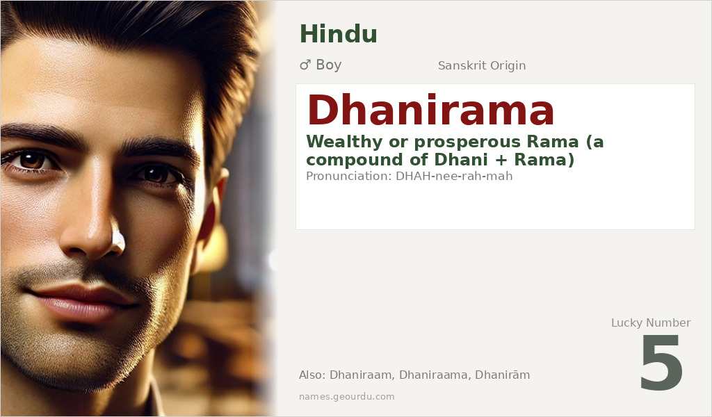 Dhanirama Name Meaning and Details