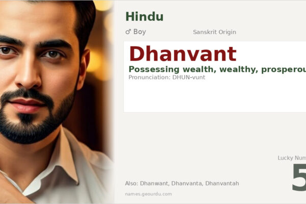 Dhanvant Name Meaning — Sanskrit Origin, Boy Name & Details (2025)