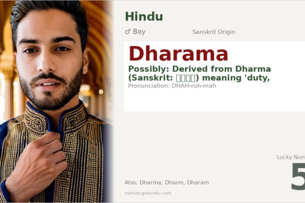 Dharama Name Meaning — Hindu Boy Name Variant of Dharma (2025)