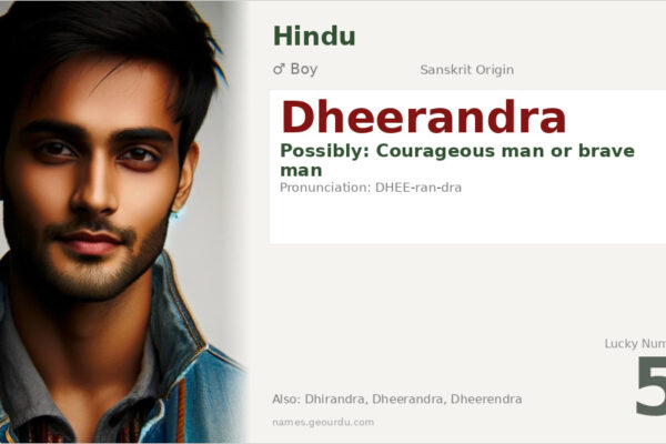 Dheerandra Name Meaning — Origin, Gender & Details (2025)